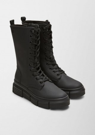 s.Oliver Stiefel mit Schnürung - schwarz
