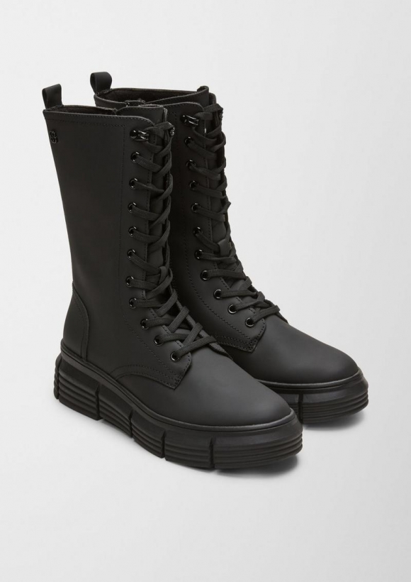 s.Oliver Stiefel mit Schnürung - schwarz