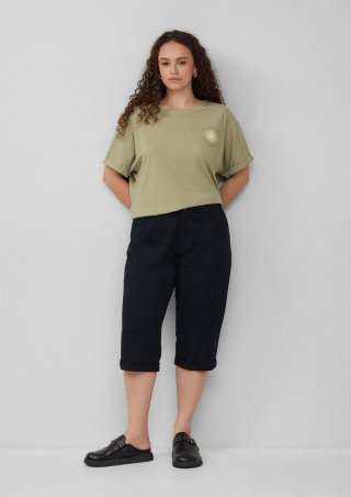 s.Oliver Capri-Hose aus Baumwoll-Elasthan-Mischung - schwarz