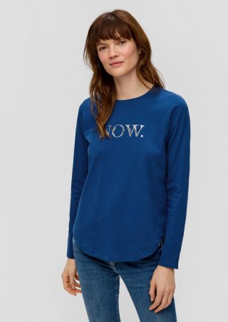 s.Oliver Longsleeve mit Frontprint - ozeanblau