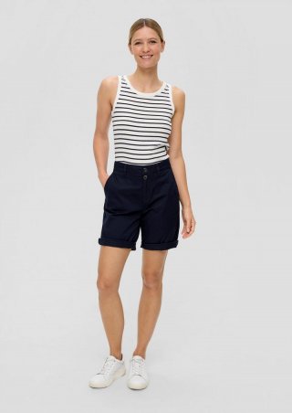 s.Oliver Regular: Shorts aus Baumwollstretch - navy