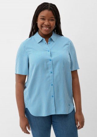 s.Oliver Bluse mit Webstruktur - hellblau