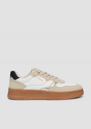 s.Oliver Sneaker mit Kontrast-Detail - weiß