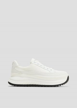 s.Oliver Hoher Sneaker in Bicolour-Optik - weiß