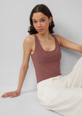 s.Oliver Elastisches Tanktop im Slim Fit - altrosa