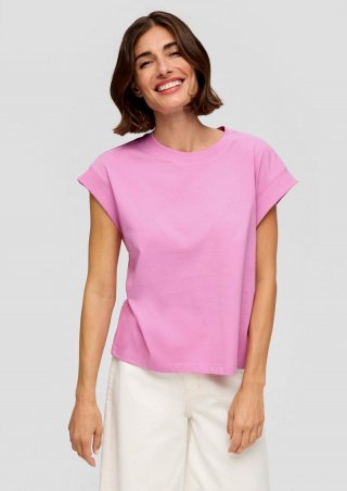 s.Oliver T-Shirt mit überschnittenen Schultern - rosa