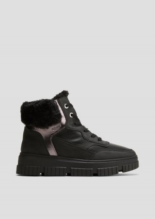 s.Oliver Boots im Materialmix - schwarz