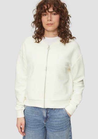s.Oliver Sweatjacke im Blouson-Style - creme