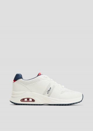 s.Oliver Sportliche Sneaker mit gepolsterter Laufsohle - weiß