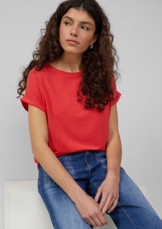 s.Oliver Loose-Fit-Shirt im Lyocellmix - rot