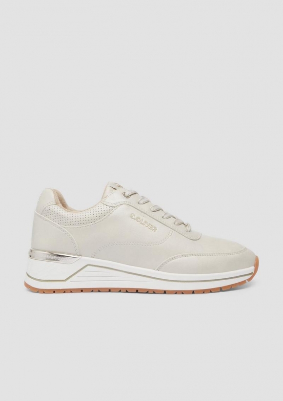 s.Oliver Sneaker in Leder-Optik - creme