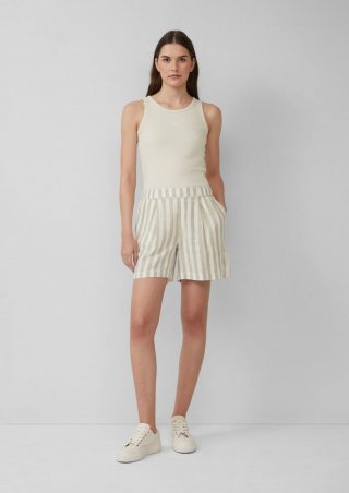s.Oliver Shorts aus Leinenmix mit Eingrifftaschen - hellbraun