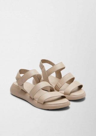 s.Oliver Sandalen aus Rindsleder - beige