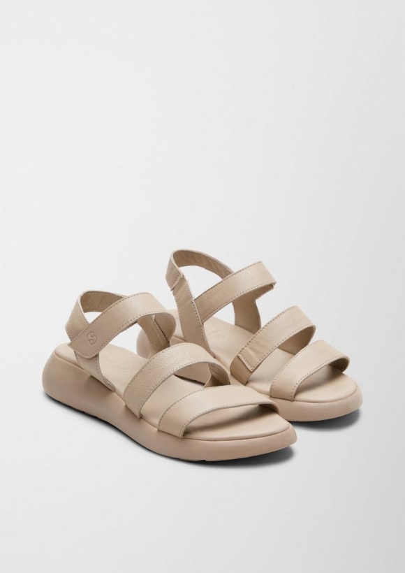 s.Oliver Sandalen aus Rindsleder - beige