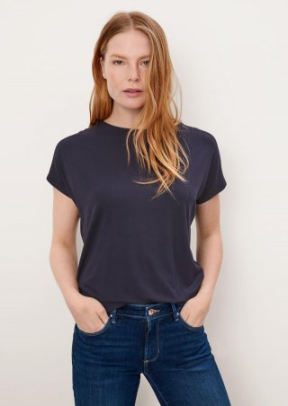 s.Oliver Ärmelloses T-Shirt aus fließendem Viskosestretch - navy