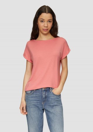s.Oliver Loose Fit-Shirt im Lyocellmix - koralle
