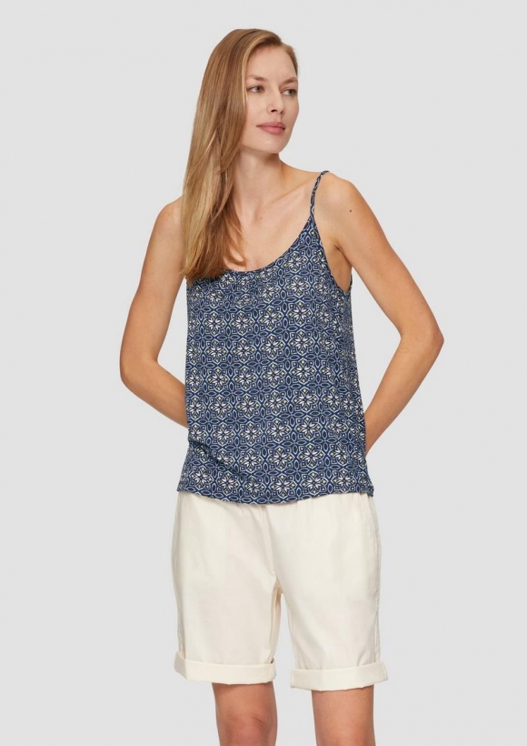 s.Oliver Lockeres Top aus Viskosestretch - tiefblau