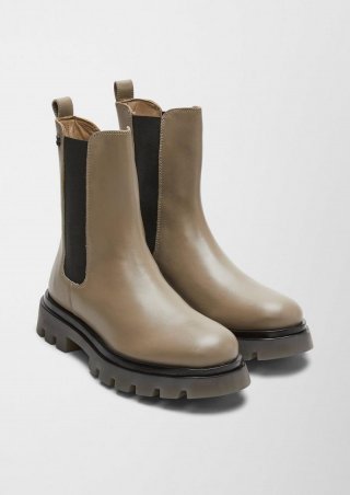 s.Oliver Gefütterte Lederstiefel - hellbraun