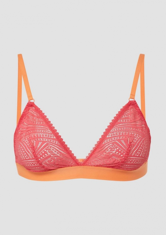 s.Oliver Bralette aus Spitze - koralle