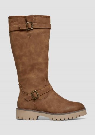 s.Oliver Stiefel mit Dornschließe - cognac
