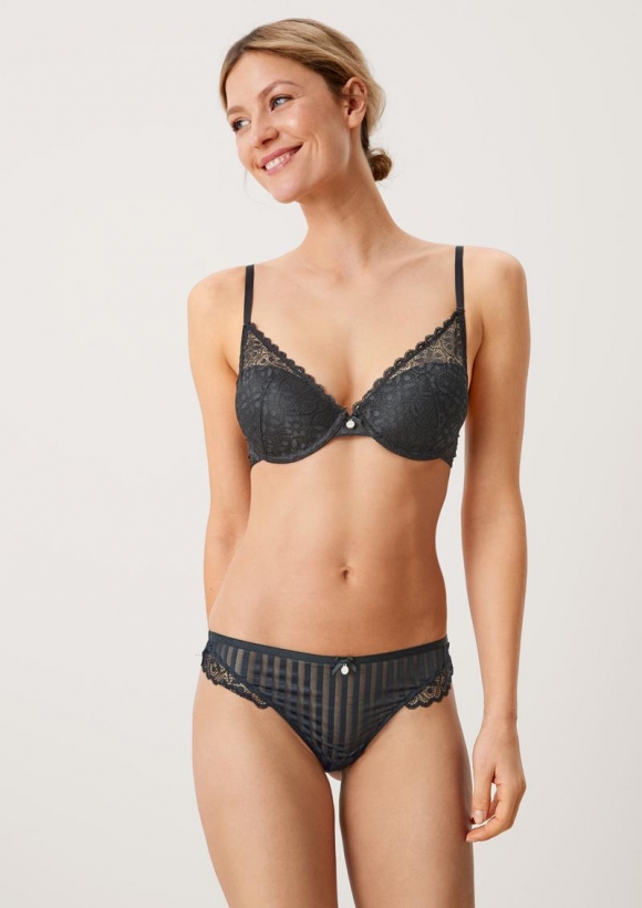 s.Oliver Push-Up BH aus Microfaser - schwarz