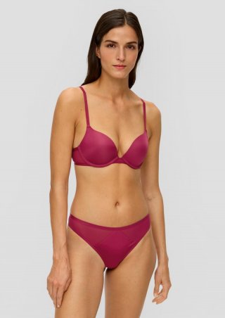 s.Oliver Push-up-BH in glänzender Optik - himbeere