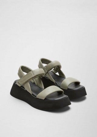 s.Oliver Sandalen aus Echtleder - helles olivgrün