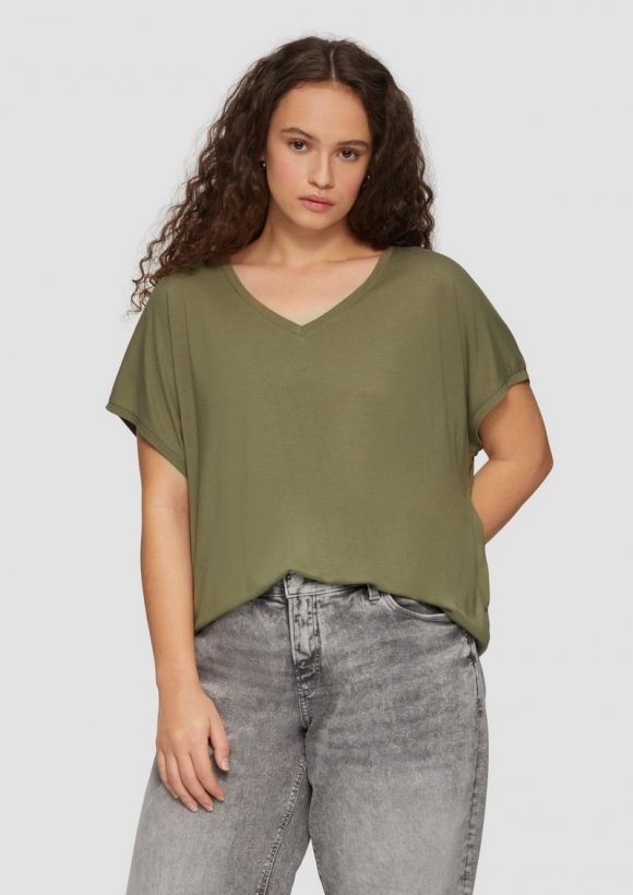 s.Oliver Longshirt aus Modalmix - tannengrün