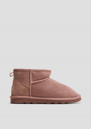 s.Oliver Flache Stiefel aus Leder - altrosa
