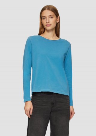 s.Oliver Longsleeve mit Garment Dye - petrol