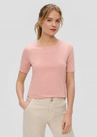 s.Oliver T-Shirt mit Logoprint - rosa