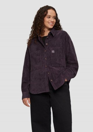 s.Oliver Cord-Overshirt im Relaxed Fit - aubergine