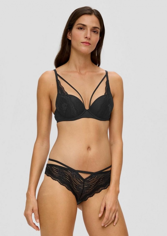 s.Oliver Panty mit Spitze - schwarz