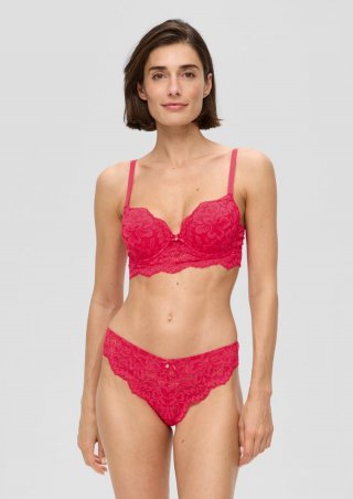 s.Oliver String aus Spitze mit Cut-out-Detail - rot