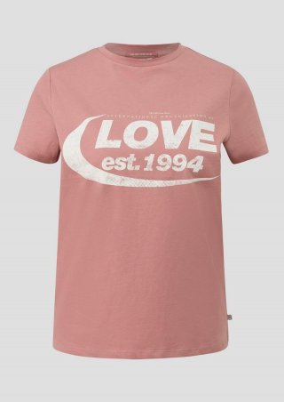 s.Oliver Baumwollshirt mit Frontprint - altrosa