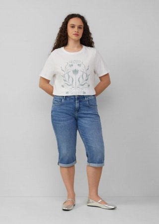 s.Oliver Jeans / Slim Fit / Mid Rise / Capri Length - blau