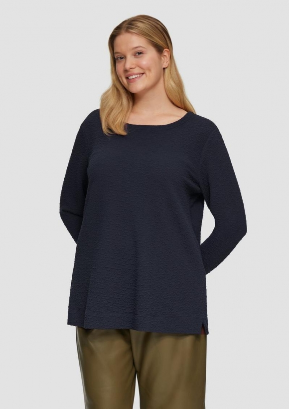 s.Oliver Sweatshirt aus Jacquard - navy