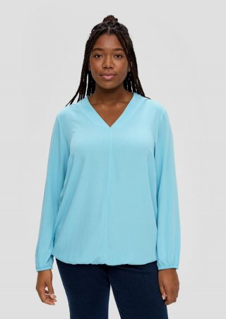 s.Oliver Crêpe-Bluse aus Viskose - ozeangrün