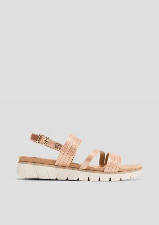 s.Oliver Sandalen mit Riemen und profilierter Sohle - roségold