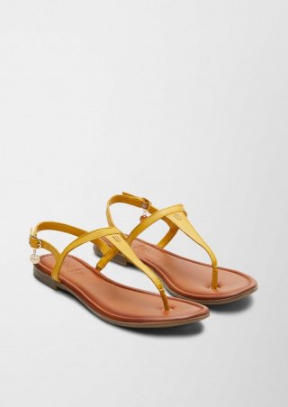 s.Oliver Riemchensandalen aus Echtleder - gelb