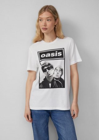s.Oliver Oasis® Band-Shirt - weiß