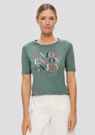s.Oliver T-Shirt aus Baumwollstretch - minze