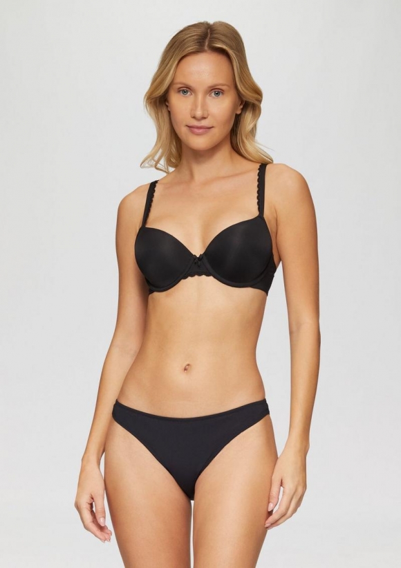 s.Oliver Schalen-BH mit Spitzen-Details - schwarz