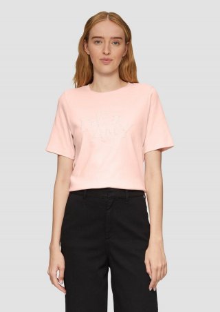 s.Oliver Shirt mit Schmuckperlen-Applikation - perlmuttrosa