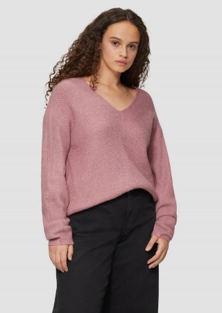 s.Oliver Weicher Pullover mit Rippstruktur - zartrosa