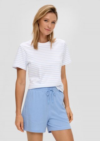 s.Oliver Shorts aus Jersey mit elastischem Bund - himmelblau
