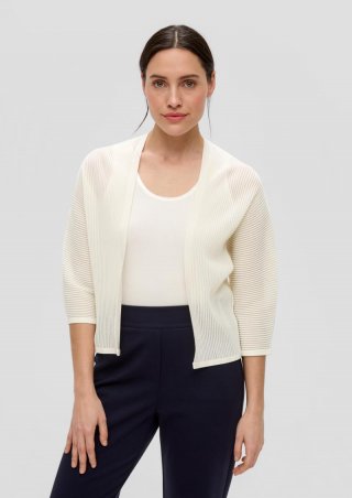 s.Oliver Strickjacke mit 3/4-Ärmeln - ecru