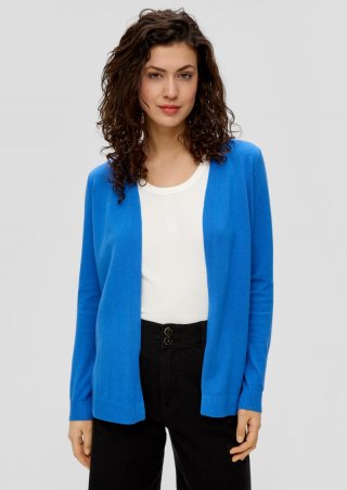 s.Oliver Strickjacke aus Viskosemix - royalblau