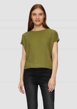 s.Oliver T-Shirt mit Musterstruktur - guacamole