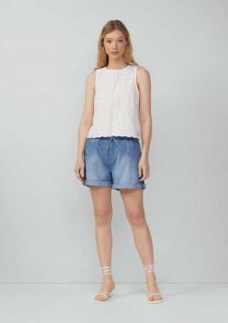 s.Oliver Jeans-Shorts / Comfort Fit / Mid Rise / Elastikbund - blau